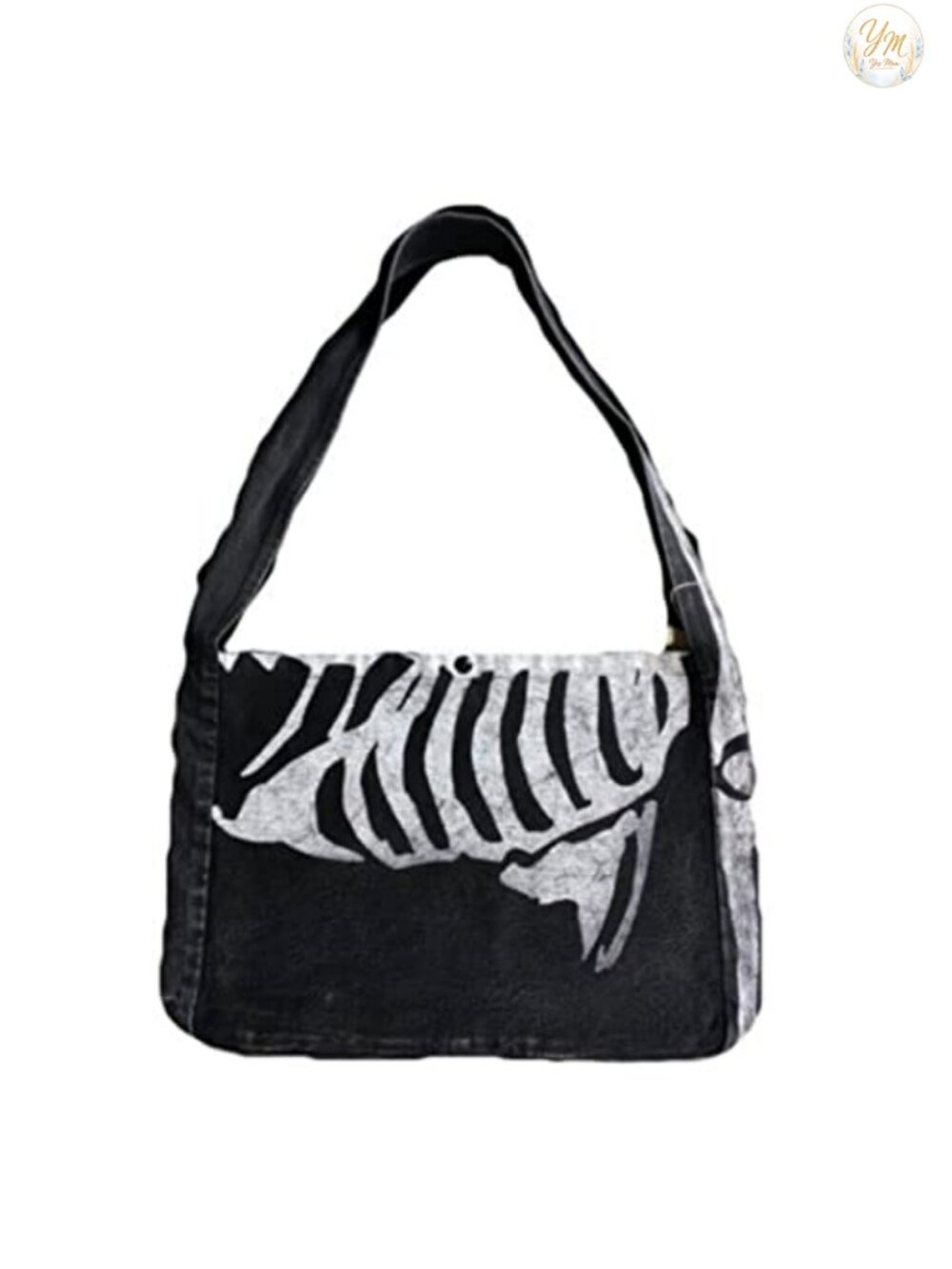 Goth Aesthetic Messenger Bag Gothic Grunge Fairy Y2K Skull Purse